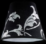 lampshade color pvc silver leaf black Floor Lamps