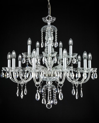 Chandeliers Olympia Olympia 104/CH 15 chrome-crystal chandelier