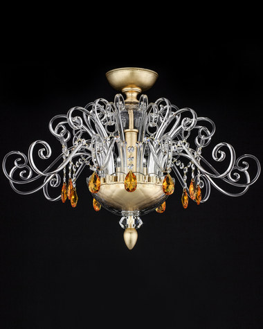 Ceiling Lamps Contessa Contessa 120/PLM gold leaf-crystal ceiling lamp