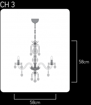 Olympia 104/CH 15 chrome-crystal chandelier Chandeliers Olympia design