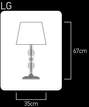 Mirsini 105/LG gold leaf-crystal table lamp-organdy ivory shade Table Lamps Mirsini design