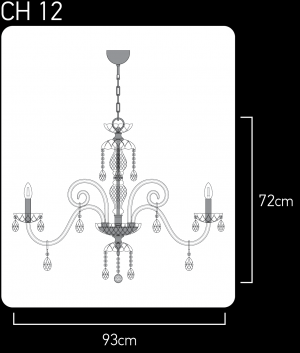 Iokasti 106/CH 10 chrome-crystal chandelier Chandeliers Iokasti design