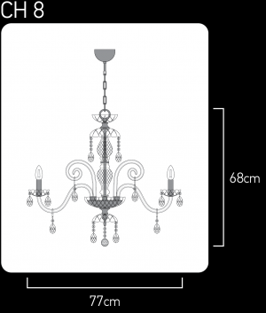 Iokasti 106/CH 10 chrome-crystal chandelier Chandeliers Iokasti design