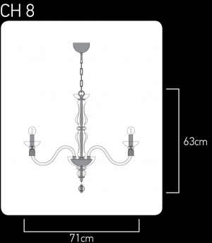 Reina 114/CH 15 gold leaf-white-crystal chandelier Chandeliers Reina design
