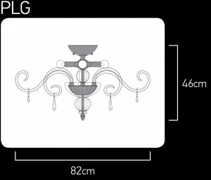 Venere 122/PLG chrome-crystal ceiling lamp Ceiling Lamps Venere design