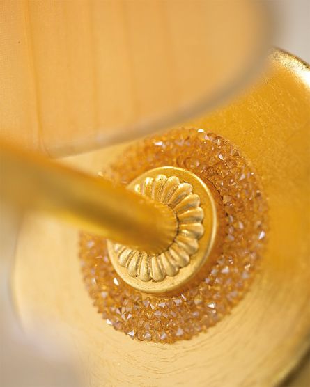 Φωτιστικά Τοίχου-Απλίκες Kassandra Kassandra 101/AP 1 φύλλο χρυσού-κρυστάλλινη απλίκα τοίχου-organdy beige shade Όψη 4