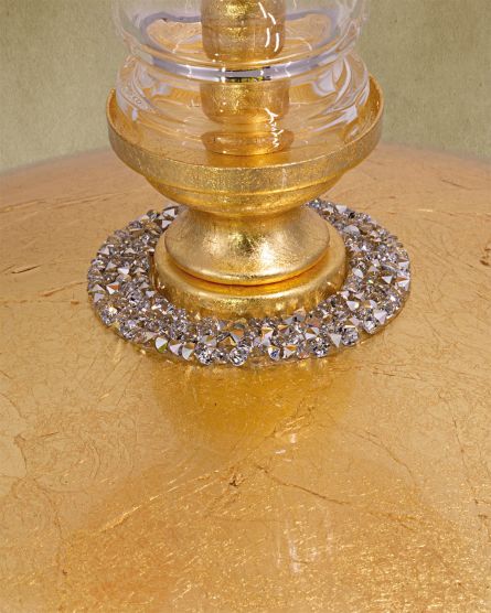 Table Lamps Kassandra Kassandra 101/LG gold leaf-crystal table lamp-fabric mocha shade View 3