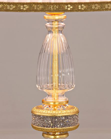 Table Lamps Stellina Stellina 102/LG gold leaf-crystal table lamp-fabric ivory shade View 2