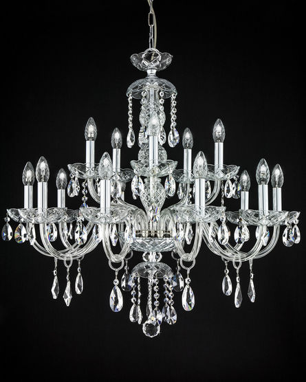 Chandeliers Olympia Olympia 104/CH 15 chrome-crystal chandelier View 1