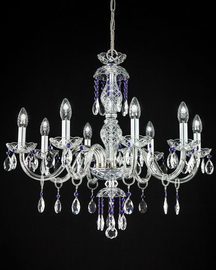 Chandeliers Olympia Olympia 104/CH 8 chrome-crystal chandelier View 1