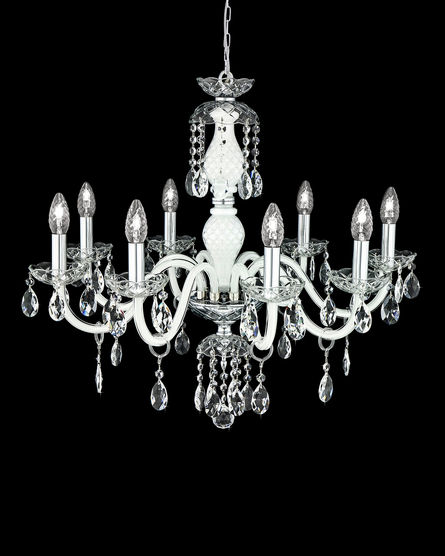Chandeliers Olympia Olympia 104/CH 8 chrome-white-crystal chandelier