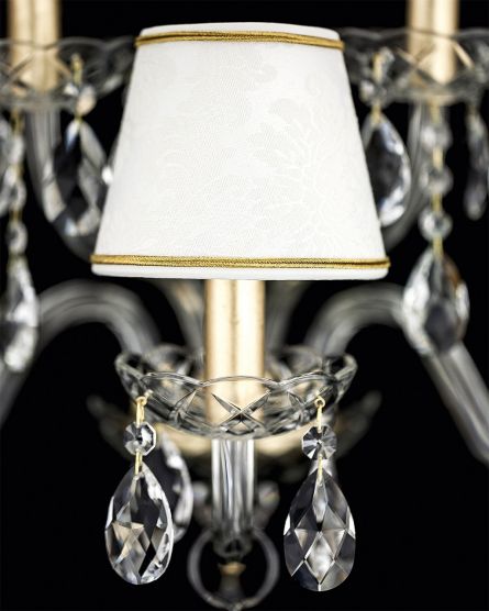 Wall Lamps Olympia Olympia 104/AP 5 gold leaf-crystal wall lamp-pvc damasco shade View 2