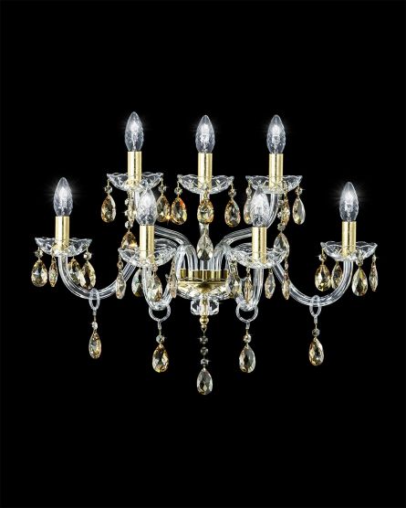 Wall Lamps Olympia Olympia 104/AP 7 gold leaf-crystal wall lamp View 1