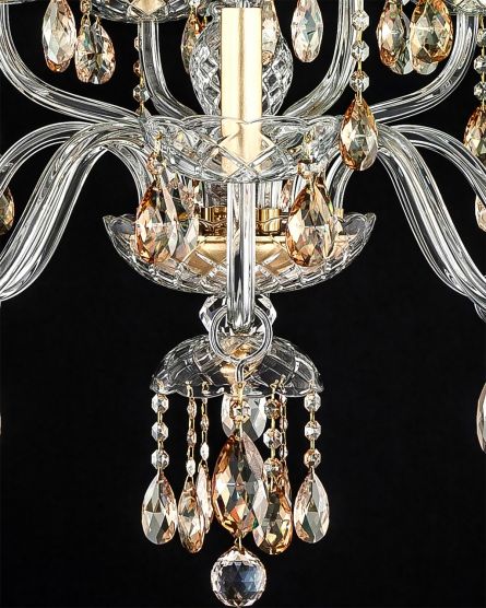 Chandeliers Olympia Olympia 104/CH 12 gold leaf-crystal chandelier View 2