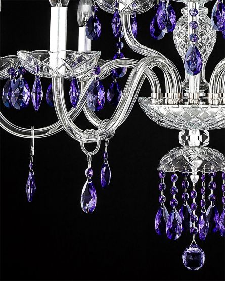 Chandeliers Olympia Olympia 104/CH 9 silver leaf-crystal chandelier View 2