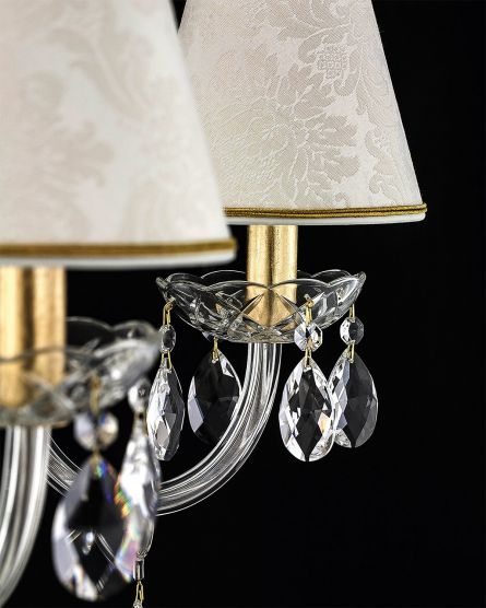 Floor Lamps Olympia Olympia 104/FL 6 gold leaf-crystal floor lamp-pvc damasco shade View 2