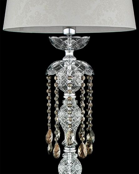 Floor Lamps Olympia Olympia 104/FL chrome-crystal floor lamp-pvc damasco shade View 4