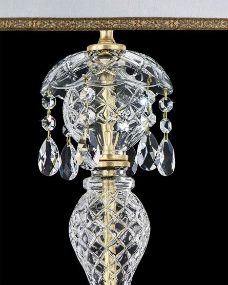 Table Lamps Olympia Olympia 104/LM gold leaf-crystal table lamp-pvc white gold shade View 2