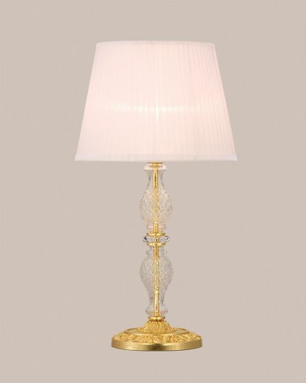 Table Lamps Mirsini Mirsini 105/LG gold leaf-crystal table lamp-organdy ivory shade View 1