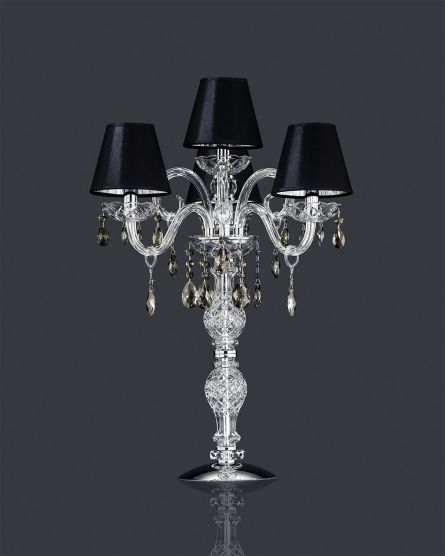 Table Lamps Iokasti Iokasti 106/LG 4 chrome-crystal table lamp-pvc black chrome shade View 1