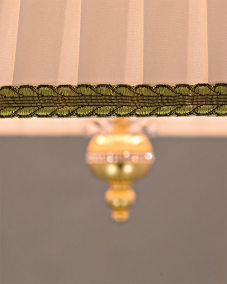 Pendant Lights Juliana Juliana 108/SG 6 gold leaf-crystal pendant light-fabric beige shade View 3