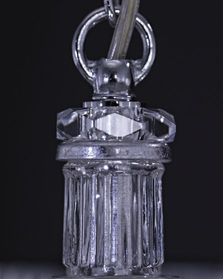 Pendant Lights Dafne Dafne 109/SM silver leaf-crystal pendant light-pvc black chrome shade View 2