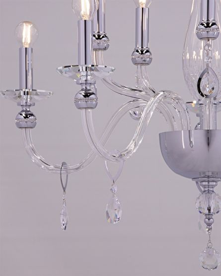 Chandeliers Melina Melina 110/CH 10 chrome-crystal chandelier View 3