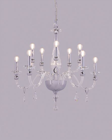 Chandeliers Melina Melina 110/CH 10 chrome-crystal chandelier View 1