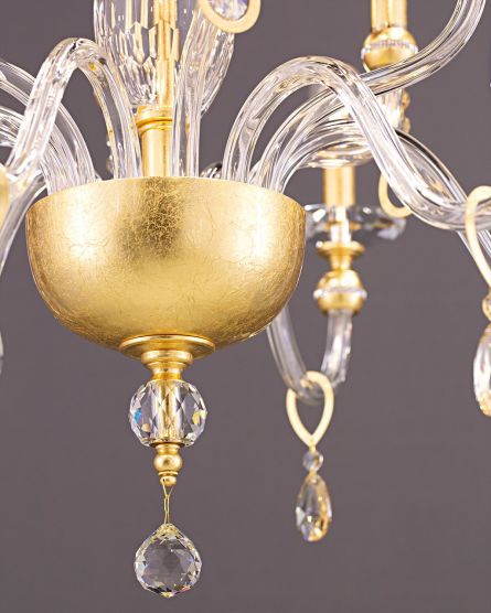 Chandeliers Melina Melina 110/CH 12 gold leaf-crystal chandelier View 2