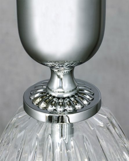 Table Lamps Leonie Leonie 112/LG chrome-crystal table lamp-pvc silver leaf black shade View 3