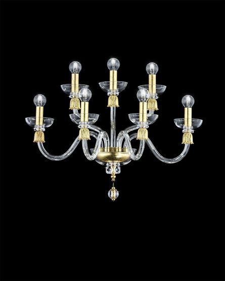 Wall Lamps Reina Reina 114/AP 7 gold leaf-crystal wall lamp View 1