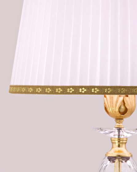 Table Lamps Contessa Contessa 120/LG gold leaf-crystal table lamp-fabric ivory shade View 1