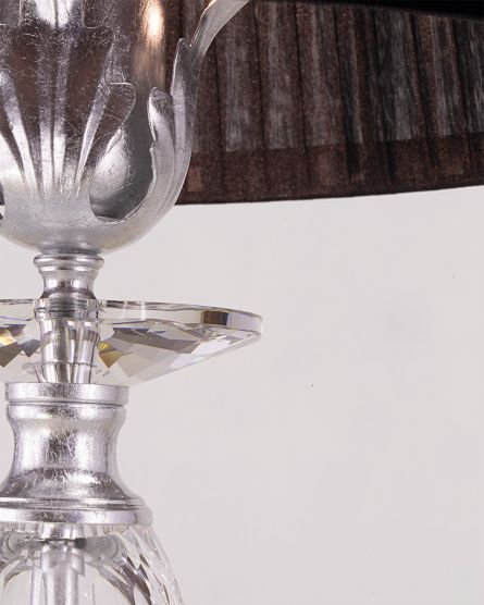 Table Lamps Contessa Contessa 120/LM silver leaf-crystal table lamp-organdy black shade View 2