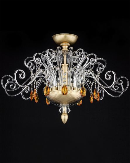 Ceiling Lamps Contessa Contessa 120/PLM gold leaf-crystal ceiling lamp View 1