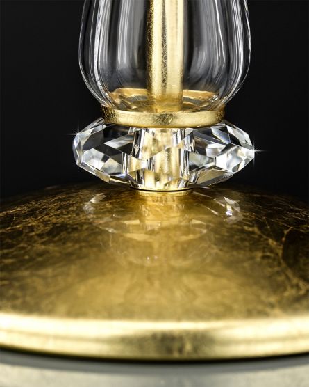 Table Lamps Elizabeth Elizabeth 125/LG gold leaf-crystal table lamp-pvc black gold shade View 3