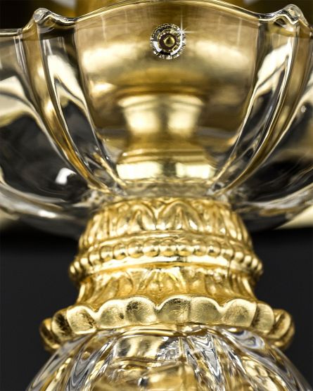 Table Lamps Elizabeth Elizabeth 125/LG gold leaf-crystal table lamp-pvc black gold shade View 4