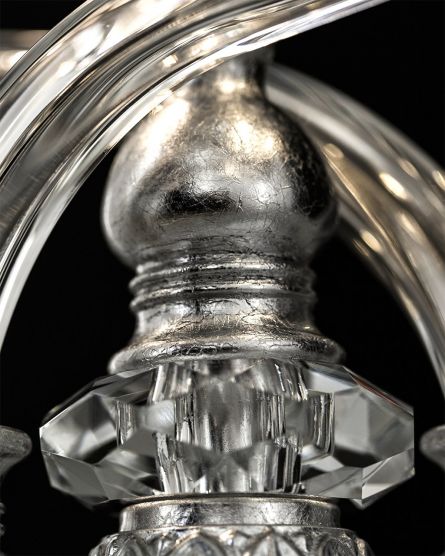 Table Lamps Elizabeth Elizabeth 125/LM silver leaf-crystal table lamp-pvc black chrome shade View 2