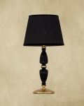 Table Lamps Kassandra Kassandra 101/LG gold leaf-black crystal table lamp-fabric black shade