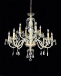Chandeliers Olympia Olympia 104/CH 12 gold leaf-ivory-crystal chandelier