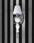 Wall Lamps Mirsini Mirsini 105/AP 1 chrome-white-crystal wall lamp-pvc white shade