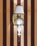 Wall Lamps Mirsini Mirsini 105/AP 1 gold leaf-white-crystal  wall lamp-pvc white gold shade