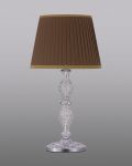 Table Lamps Mirsini Mirsini 105/LG silver leaf-crystal table lamp-fabric mocha shade
