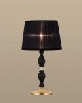 Table Lamps Mirsini Mirsini 105/LM gold leaf-black-crystal table lamp-organdy black shade