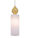 Pendant Lights Nefeli Nefeli 111/S 2 gold leaf-white crystal pendant light