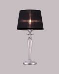 Table Lamps Contessa Contessa 120/LM silver leaf-crystal table lamp-organdy black shade