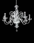 Chandeliers Elizabeth Elizabeth 125/CH 8 silver leaf-crystal chandelier