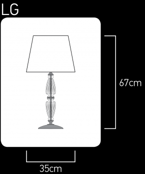 101 / LG / gold leaf / crystal table lamp / fabric mocha shade Table Lamps Kassandra design