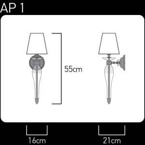 110 / AP 1 / gold leaf / crystal wall lamp Wall Lamps Melina design