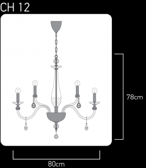 110 / CH / 16 / chrome / dark blue / crystal chandelier Chandeliers Melina design