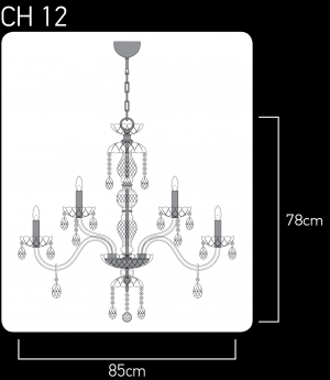 104 / CH 15 / chrome / crystal chandelier Chandeliers Olympia design